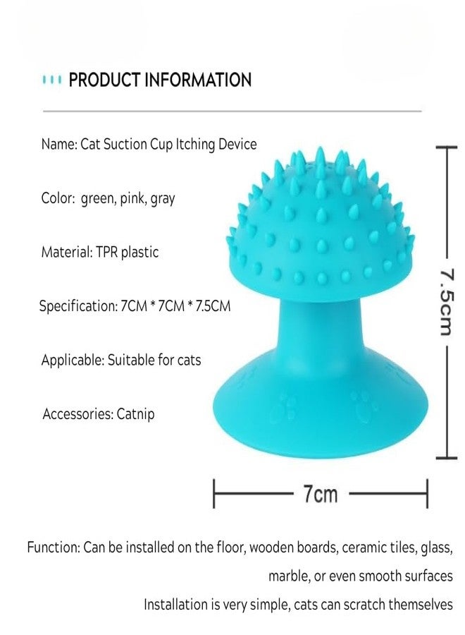MIXNEX Cat Self Groomer with Suction Cups – Wall-Mounted Pet Massage Brush for Itching & Fur Shedding – Cat Scratch and Rub Toy for Indoor Cats – Easy to Install, 7x7x7.5cm (Pink) - Image 2